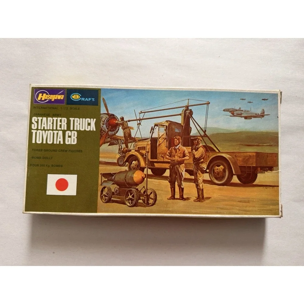 Vintage Hasegawa Minicraft 1/72 Toyota GB Starter Truck Japanese Army Kit 717